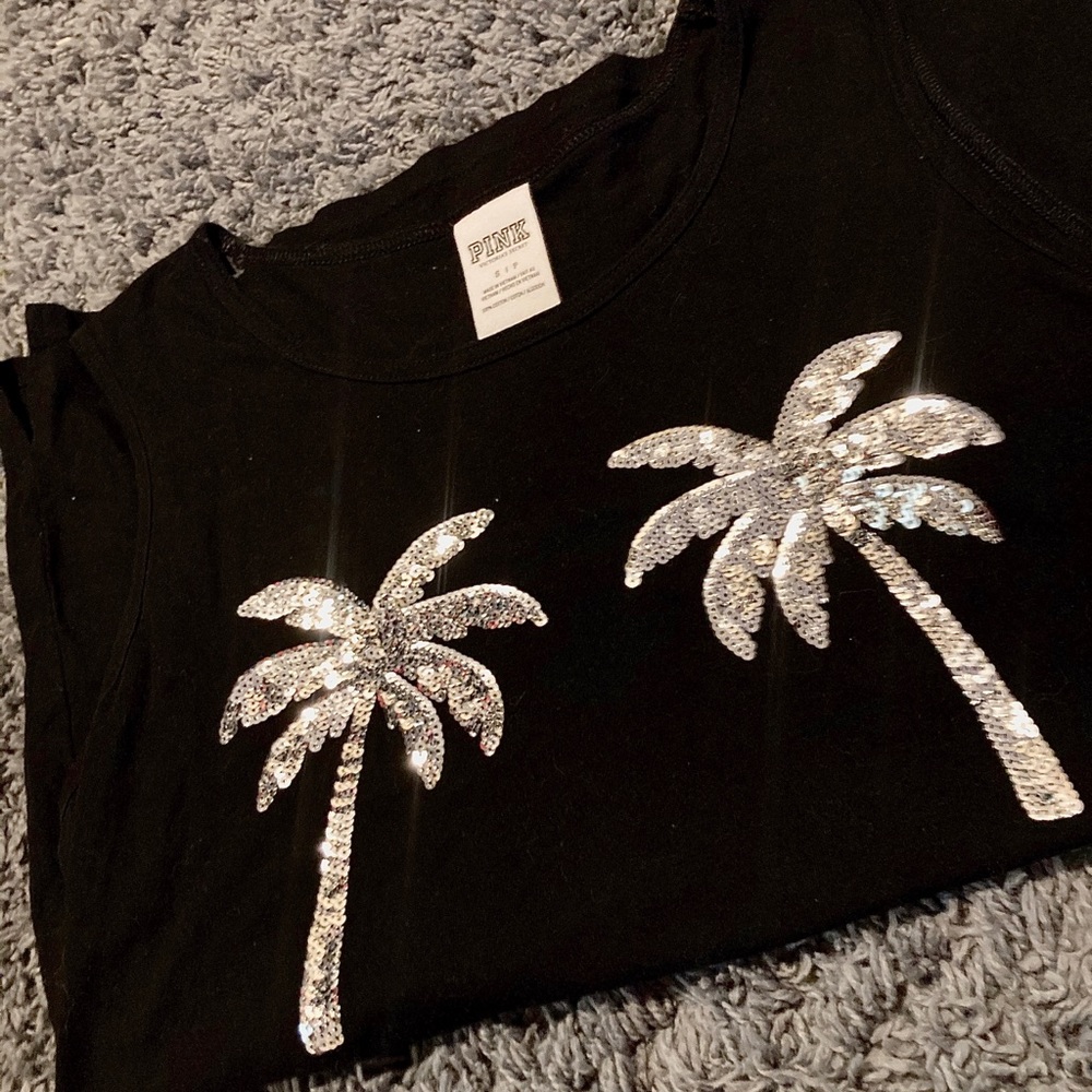 Victoria’s Secret pink Palm Tree tank top